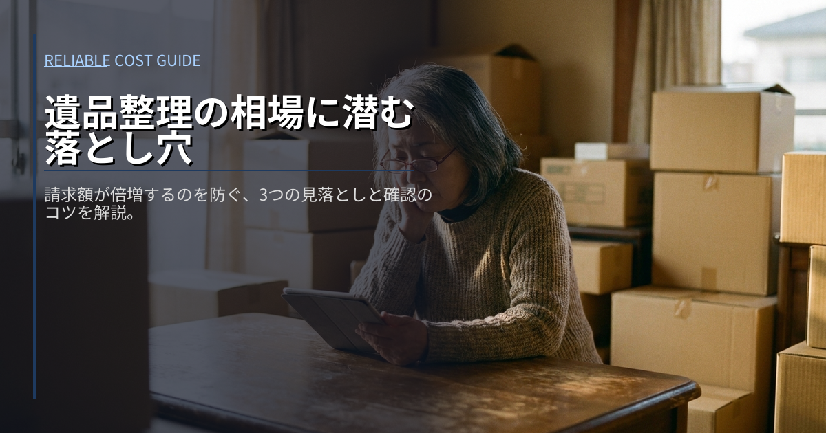遺品整理 相場の解説イメージ