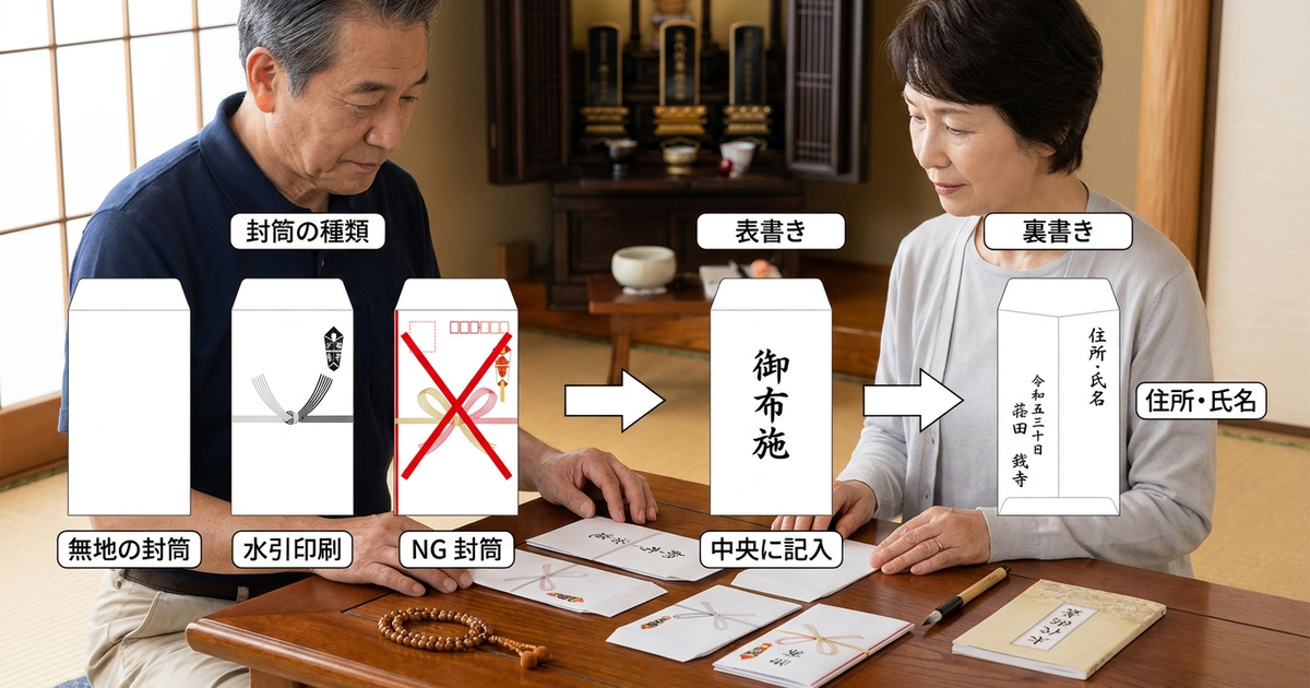 永代供養のお布施の封筒を用意するときに見落としがちな3つのルール