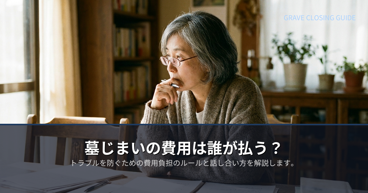 墓じまい 費用 誰が払うの解説イメージ