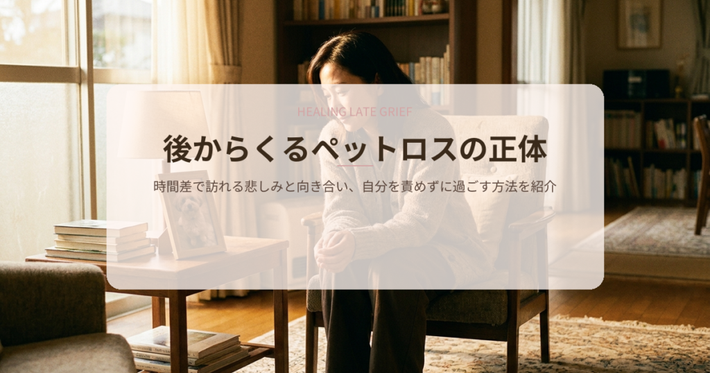 ペットロス 後からくるの解説イメージ
