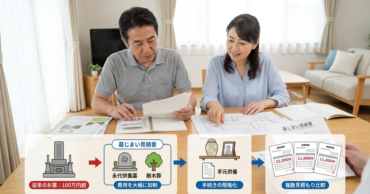 墓じまいの費用を補助金なしで30万円抑える3つの現実的な方法