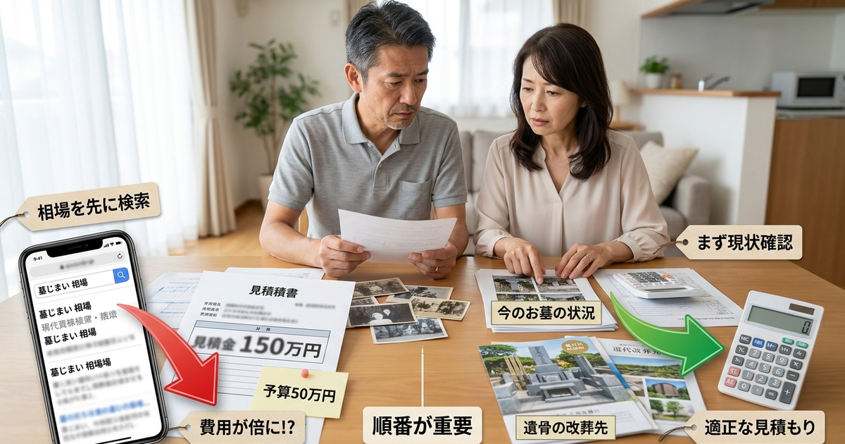 墓じまいの相場は、確認する順番を間違えると費用が倍になる