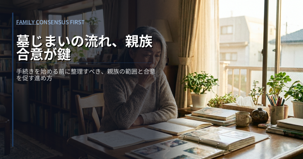 墓じまいの流れの解説イメージ