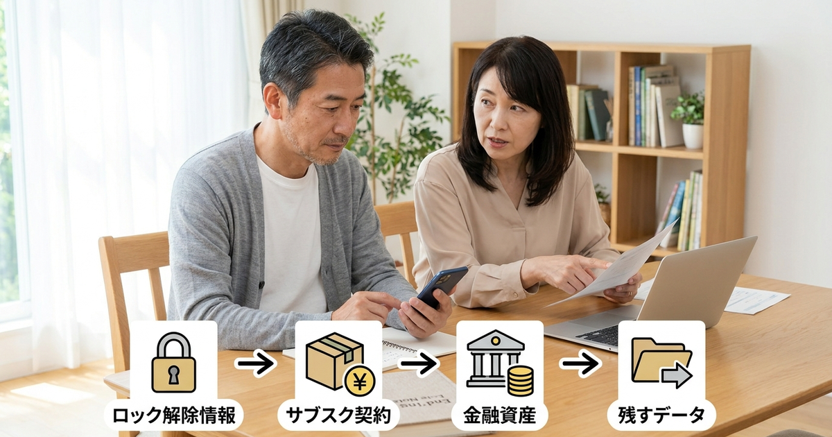 デジタル終活で整理すべき4つの資産を洗い出す