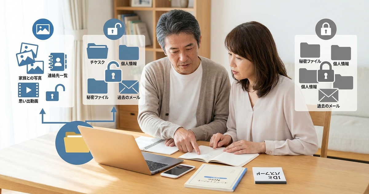 遺したいデータと隠したいデータを分けて管理する