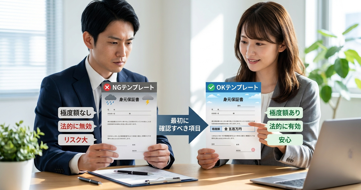 身元保証書のテンプレートを選ぶとき、最初に確認すべきたった一つの項目