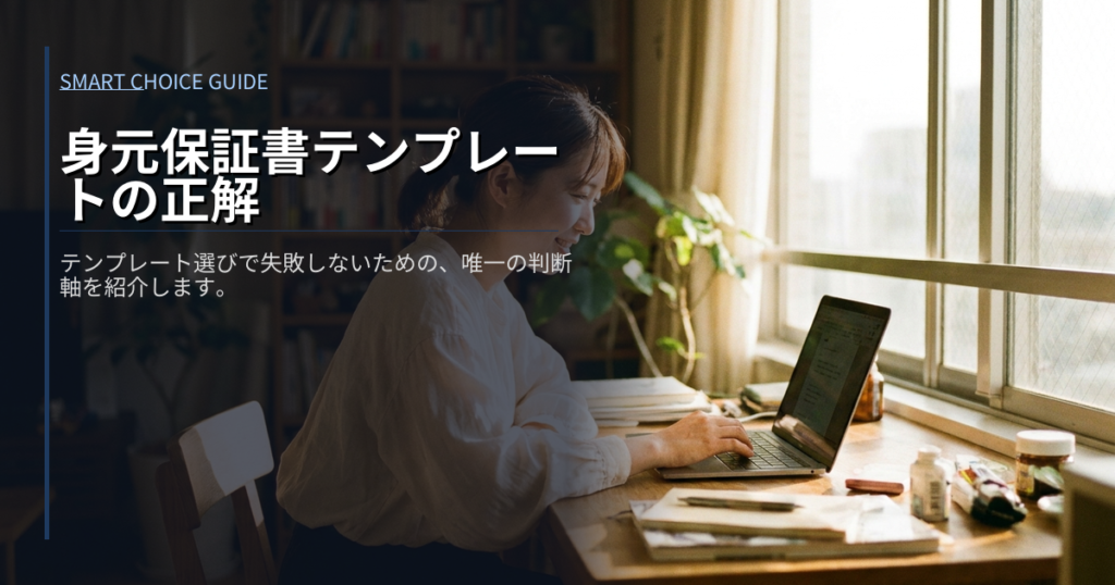 身元保証書 テンプレートの解説イメージ