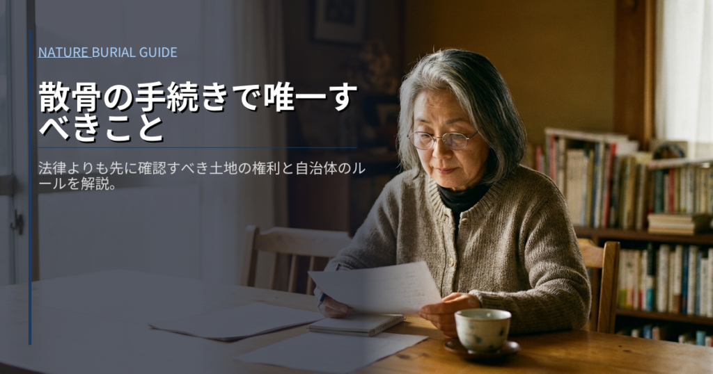 散骨 手続きの解説イメージ