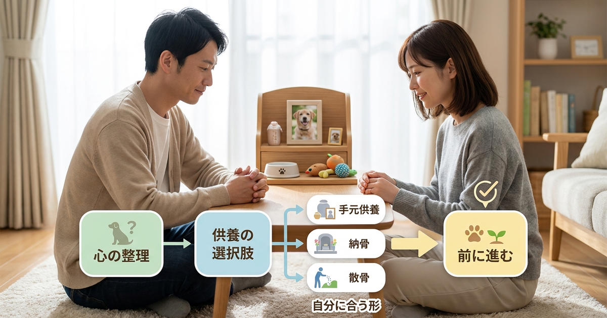 ペット供養の選択肢を知らないことで、心の整理が止まる